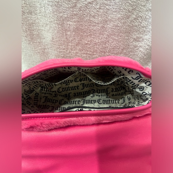 Juicy Couture “Let’s Get Cozy” Crossbody Bag | Pink Flash Faux Fur Purse | NWT - Picture 10 of 12
